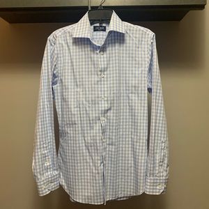 The tie bar button up dress shirt. Trim fit.